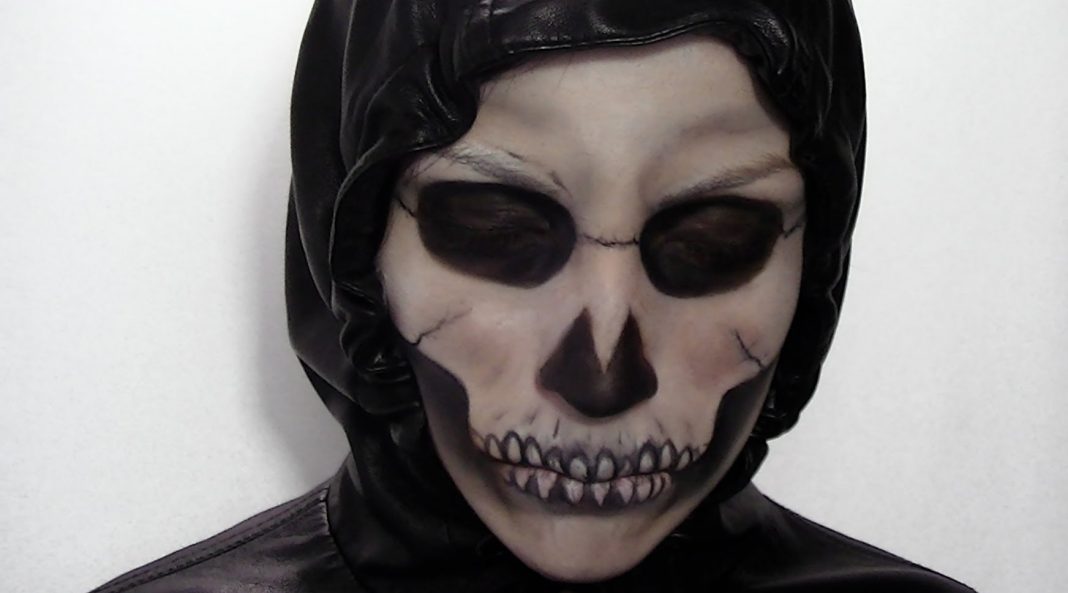 maquillage halloween squelette