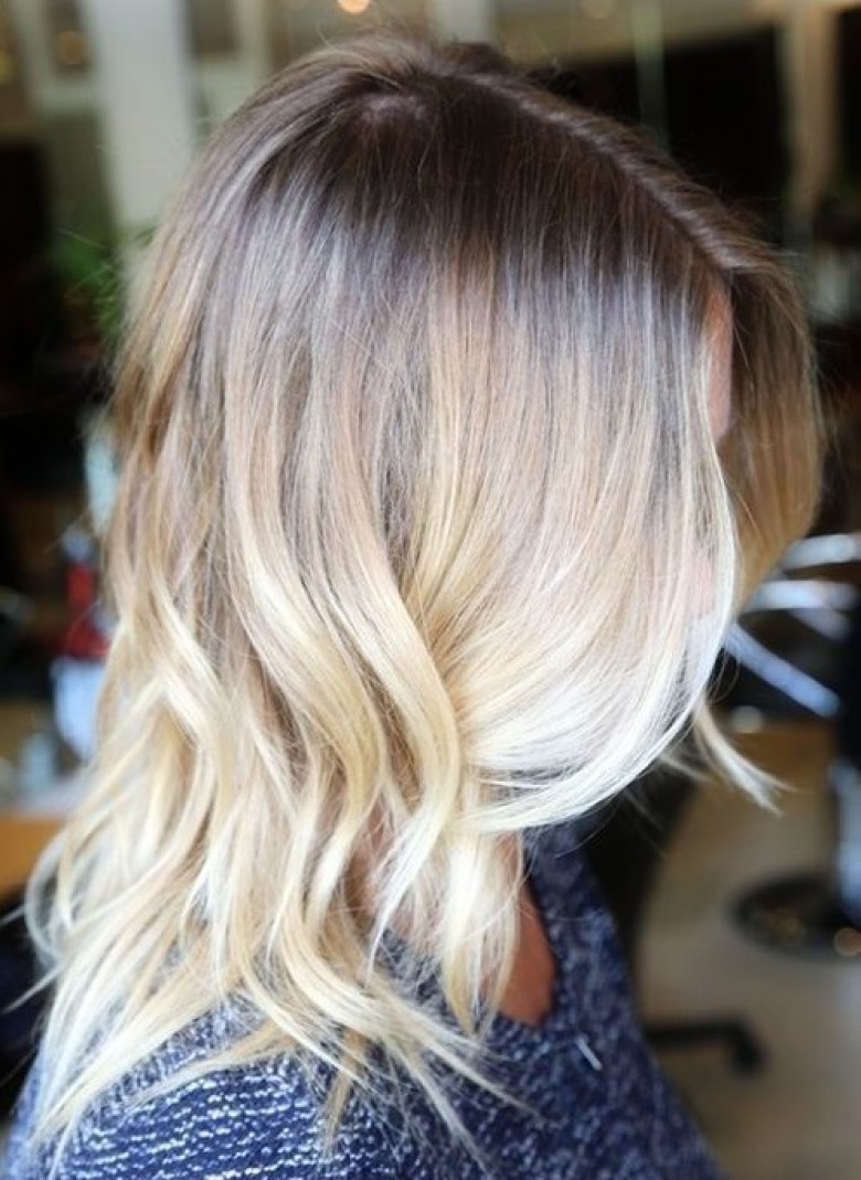 tie and dye chatain blond