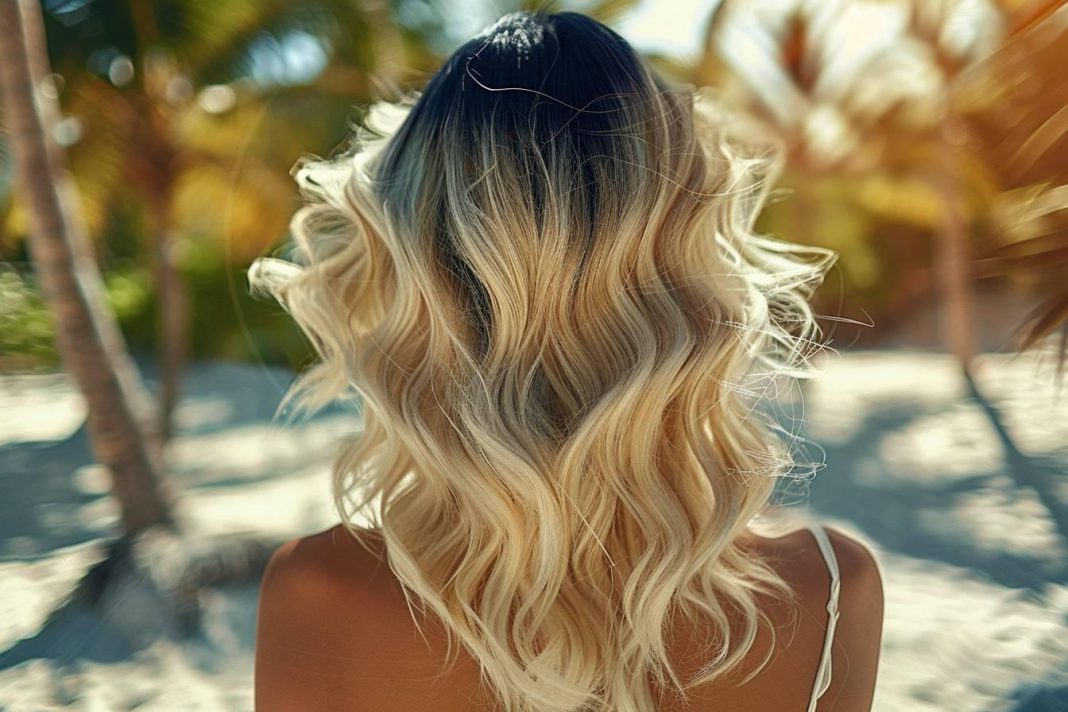 Tie and dye blond foncé